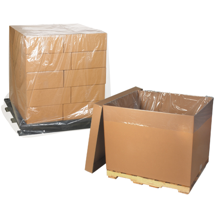 26 x 24 x 48"  - 3 Mil Clear Pallet Covers