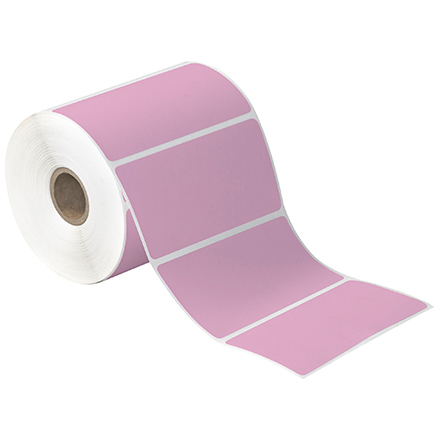 4 x 2" Pink Desktop Direct Thermal Label